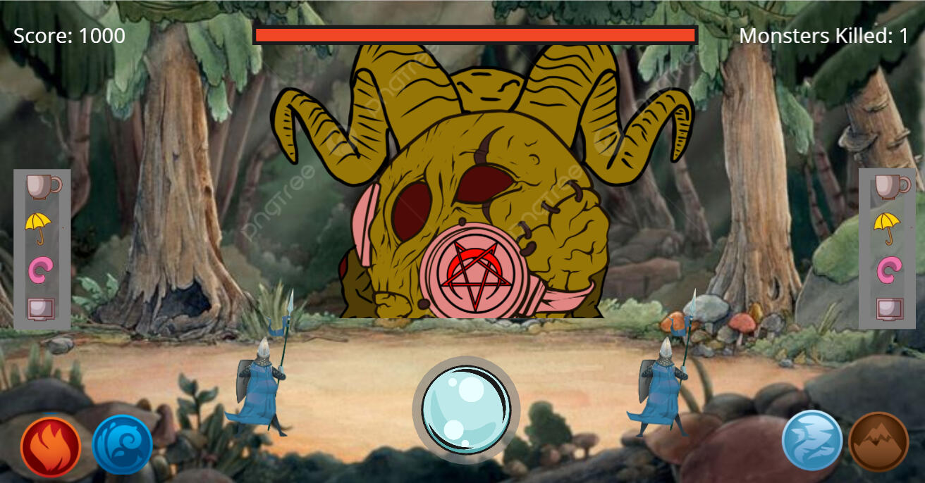 First mock-up of game layout